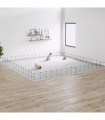 vidaXL 60-Panel Pet Cage with Door Black 35x35 cm Steel
