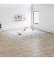vidaXL 60-Panel Pet Cage with Door Black 35x35 cm Steel