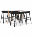 vidaXL 7 Piece Bar Set White and Black