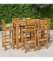 vidaXL 7 Piece Garden Bar Set Solid Wood  Acacia