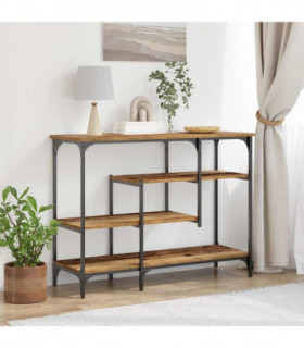 vidaXL Console Table with Shelf with Storage Old wood 100 x 35 x 75 cm