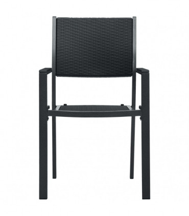 vidaXL 7 Piece Garden Dining Set Black