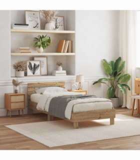 vidaXL Bed Frame Artisan oak 75 x 190 cm Engineered wood