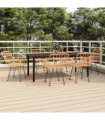 vidaXL 7 Piece Garden Dining Set Poly Rattan