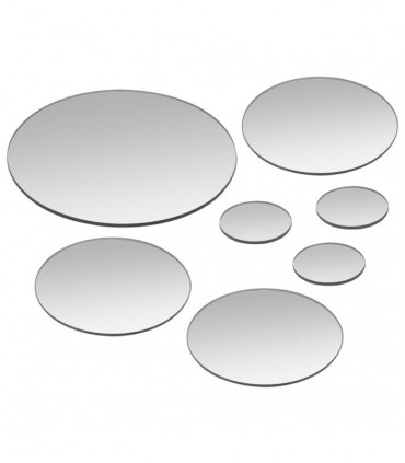vidaXL 7 Piece Wall Mirror Set Round Glass