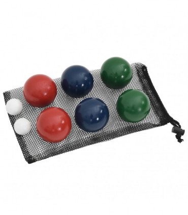 vidaXL 8 Piece Bocce Ball Set with Carrying Bag Solid Pine Wood