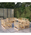 vidaXL 8 Piece Garden Lounge Set Solid Wood Pine