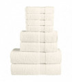 vidaXL 8 Piece Premium Towel Set Cream 600 gsm 100% Cotton