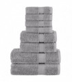 vidaXL 8 Piece Premium Towel Set Grey 600 gsm 100% Cotton