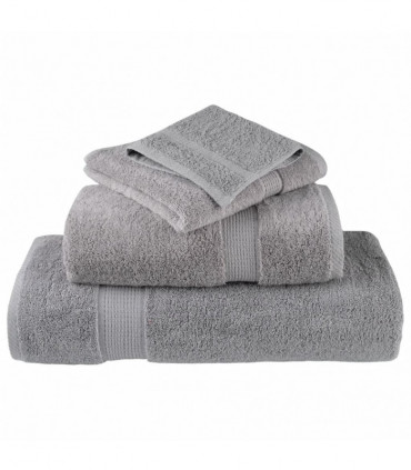 vidaXL 8 Piece Premium Towel Set Grey 600 gsm 100% Cotton