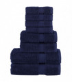 vidaXL 8 Piece Premium Towel Set Navy Blue 600 gsm 100% Cotton