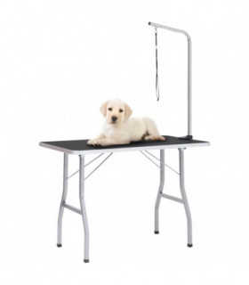 vidaXL Adjustable Dog Grooming Table with 1 Loop