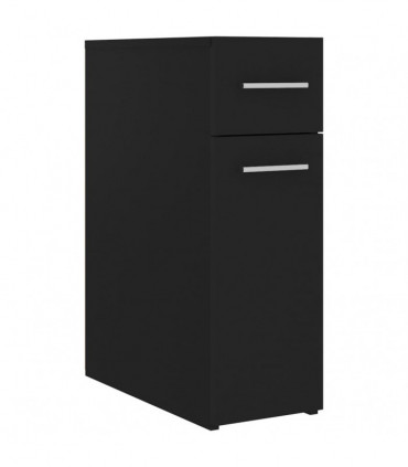 vidaXL Apothecary Cabinet Black 20x45.5x60 cm Engineered Wood