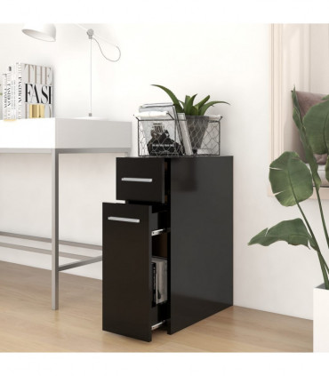 vidaXL Apothecary Cabinet Black 20x45.5x60 cm Engineered Wood