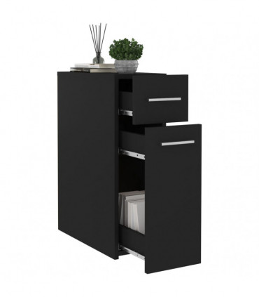 vidaXL Apothecary Cabinet Black 20x45.5x60 cm Engineered Wood