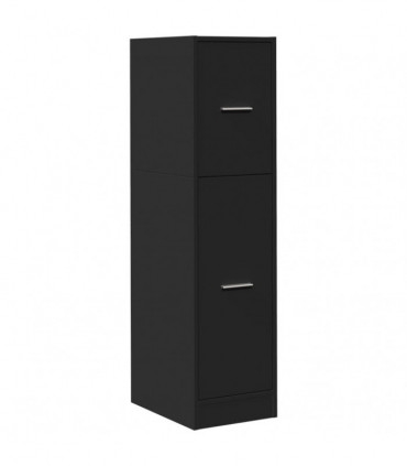 vidaXL Apothecary Cabinet Black 30x41x118 cm Engineered Wood