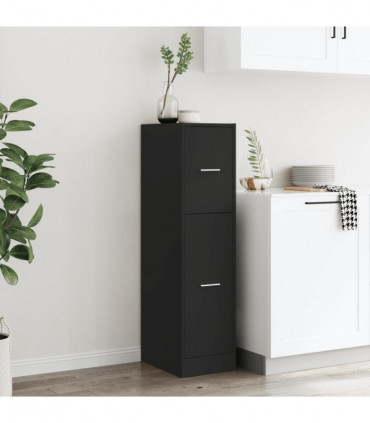 vidaXL Apothecary Cabinet Black 30x41x118 cm Engineered Wood