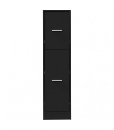 vidaXL Apothecary Cabinet Black 30x41x118 cm Engineered Wood