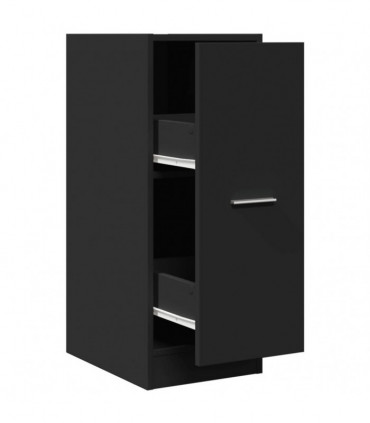 vidaXL Apothecary Cabinet Black 30x41x77.5 cm Engineered Wood
