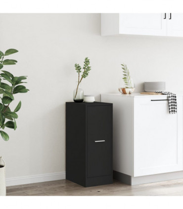 vidaXL Apothecary Cabinet Black 30x41x77.5 cm Engineered Wood