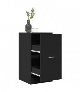 vidaXL Apothecary Cabinet Black 40x41x77.5 cm Engineered Wood