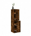 vidaXL Apothecary Cabinet Smoked Oak 30x41x144.5 cm Engineered Wood