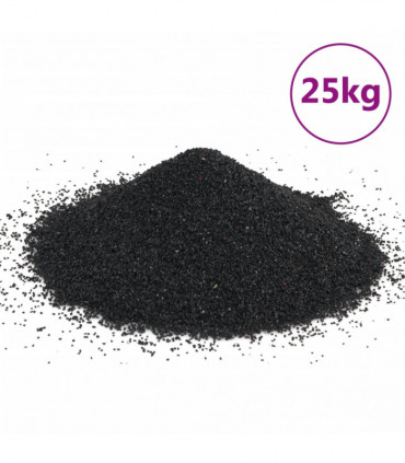 vidaXL Aquarium Sand 25 kg Black 0.2-2 mm