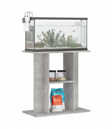 vidaXL Aquarium Stand Concrete Grey 60x30x60 cm Engineered Wood
