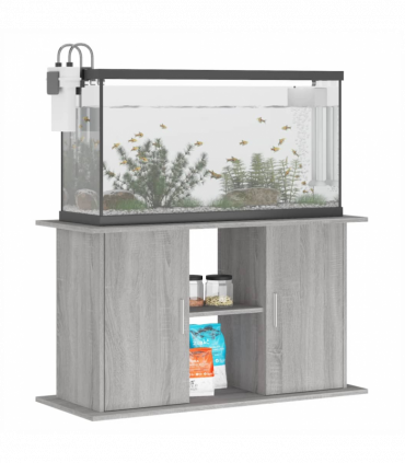 vidaXL Aquarium Stand Grey Sonoma 101x41x58 cm Engineered Wood