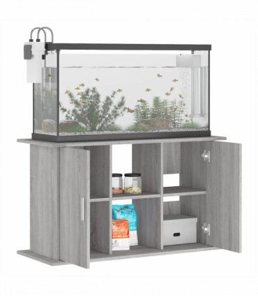 vidaXL Aquarium Stand Grey Sonoma 101x41x58 cm Engineered Wood