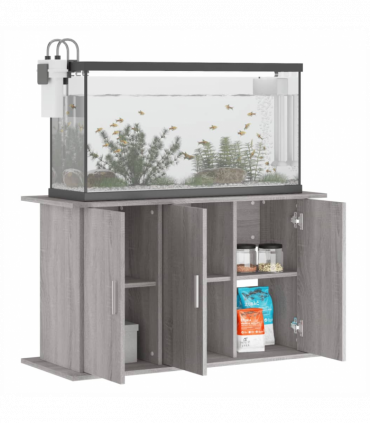 vidaXL Aquarium Stand Grey Sonoma 101x41x58 cm Engineered Wood