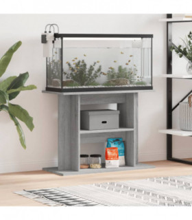 vidaXL Aquarium Stand Grey Sonoma 80x35x60 cm Engineered Wood