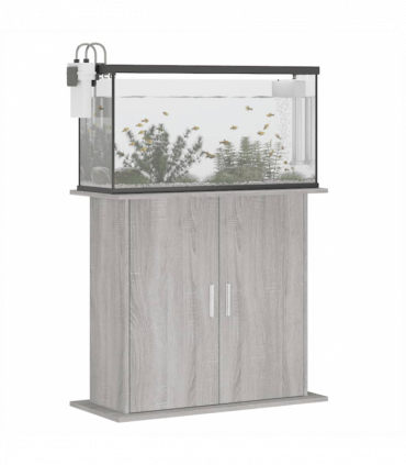 vidaXL Aquarium Stand Grey Sonoma 81x36x73 cm Engineered Wood