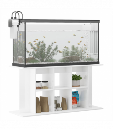 vidaXL Aquarium Stand High Gloss White 120x40x60 cm Engineered Wood