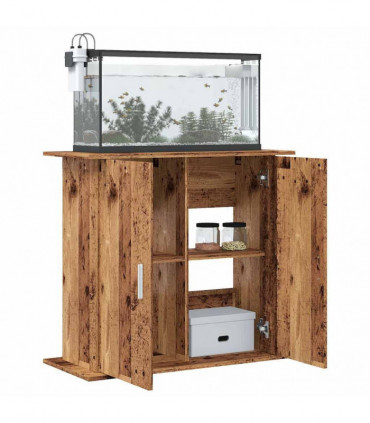 vidaXL Aquarium Stand Old Wood 81x36x73 cm Engineered Wood