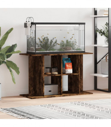 vidaXL Aquarium Stand Smoked Oak 100x40x60 cm Engineered Wood