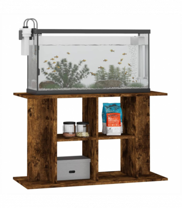 vidaXL Aquarium Stand Smoked Oak 100x40x60 cm Engineered Wood