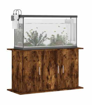 vidaXL Aquarium Stand Smoked Oak 101x41x58 cm Engineered Wood