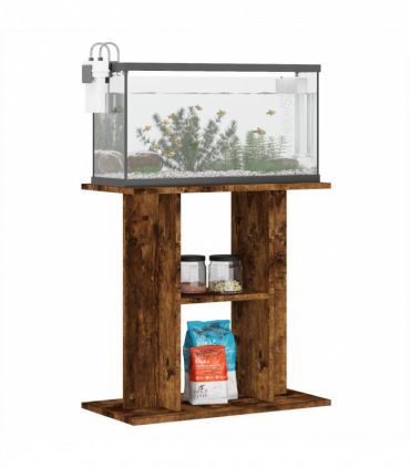 vidaXL Aquarium Stand Smoked Oak 60x30x60 cm Engineered Wood