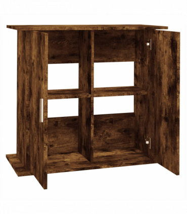 vidaXL Aquarium Stand Smoked Oak 81x36x73 cm Engineered Wood