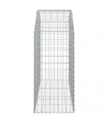 vidaXL Arched Gabion Basket 150x50x100/120 cm Galvanised Iron