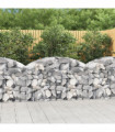 vidaXL Arched Gabion Basket 150x50x80/100 cm Galvanised Iron