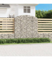 vidaXL Arched Gabion Basket 200x30x200/220 cm Galvanised Iron