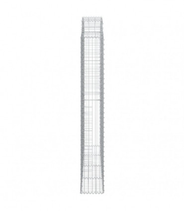 vidaXL Arched Gabion Basket 200x30x200/220 cm Galvanised Iron