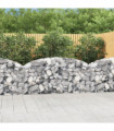 vidaXL Arched Gabion Basket 200x30x80/100 cm Galvanised Iron