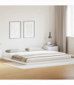 vidaXL Floor Bed Frame White 200 x 220 cm Solid Pine wood