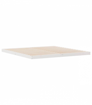vidaXL Floor Bed Frame White 200 x 220 cm Solid Pine wood
