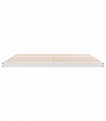 vidaXL Floor Bed Frame White 200 x 220 cm Solid Pine wood
