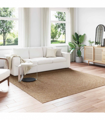 vidaXL Area Rugs Moire Square Natural 240 x 240 cm