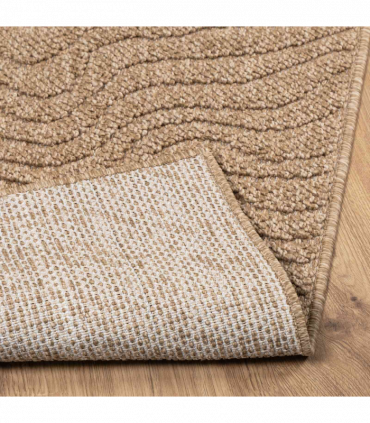 vidaXL Area Rugs Moire Square Natural 240 x 240 cm